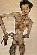 Egon Schiele Standing Male Nude oil painting picture wholesale